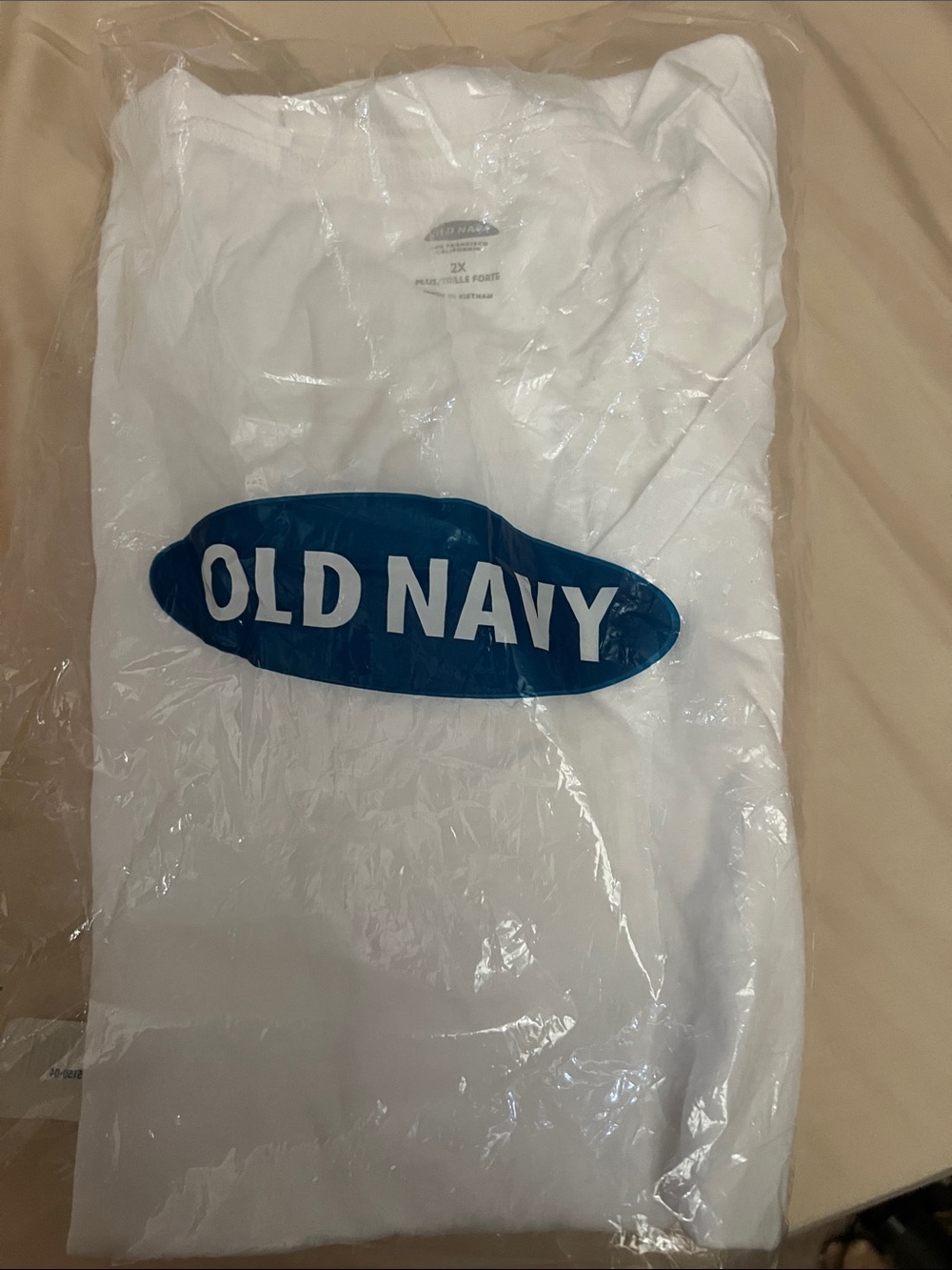 Old Navy White Tee with Blue Logo